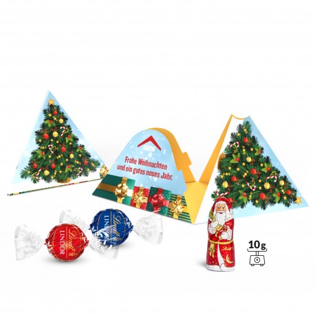 Upominki firmowe na Boże Narodzenie 2022 świąteczna piramida Lindt